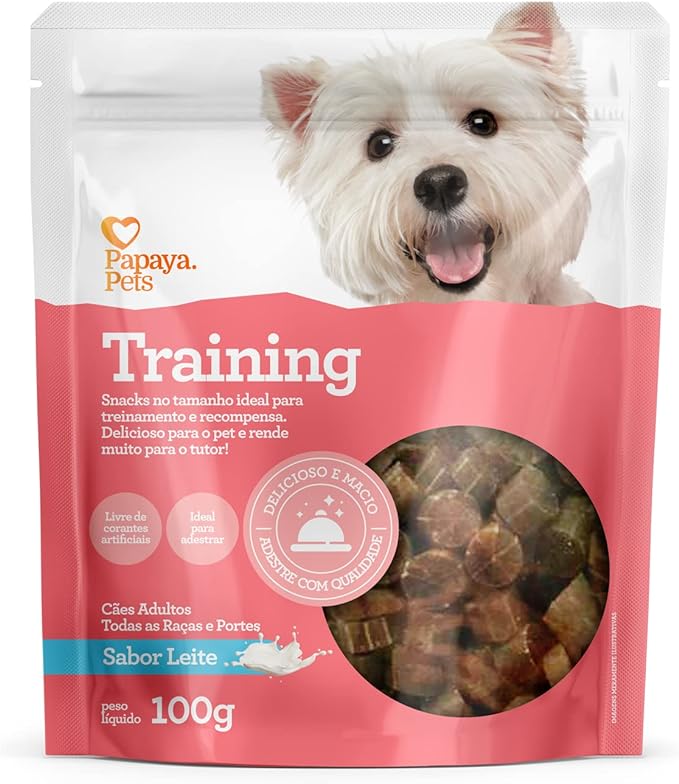 Chalesco Snack Da Papaya Pets Training Para Cães Adultos 100g Sabor Leite