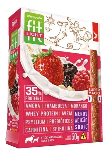 Petisco Cão Spin Fit Light Amora/framboesa/morango 50g Full