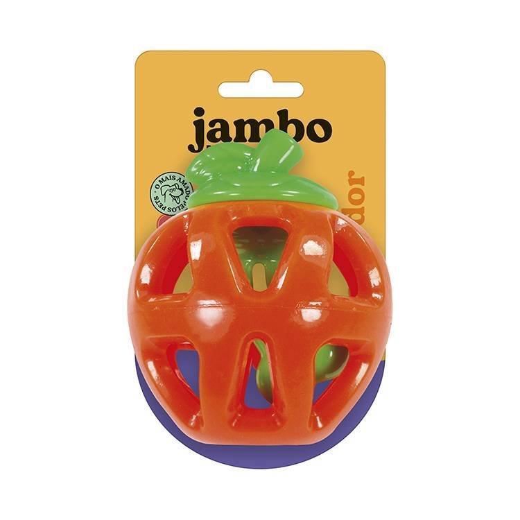 Brinquedo Jambo Pet Mordedor Fruit Treat Laranja para Cães