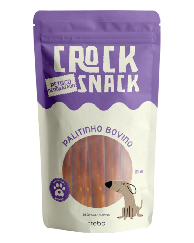 CrockSnack Palitinho - Esôfago Bovino Desidratado 10un