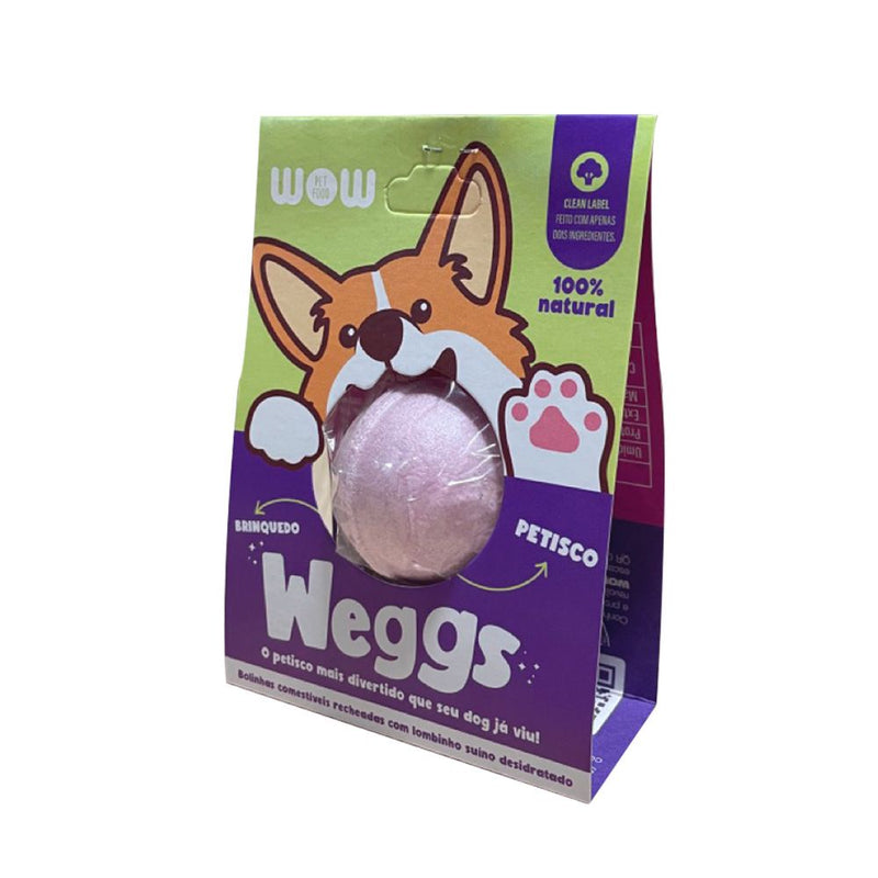 Petisco Natural para cães Weggs sabor lombinho WOW Pet Food